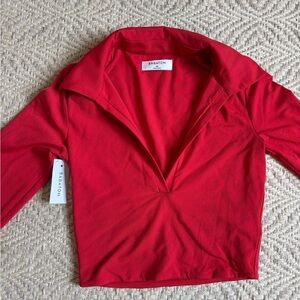 Babaton Contour Polo Crop Top